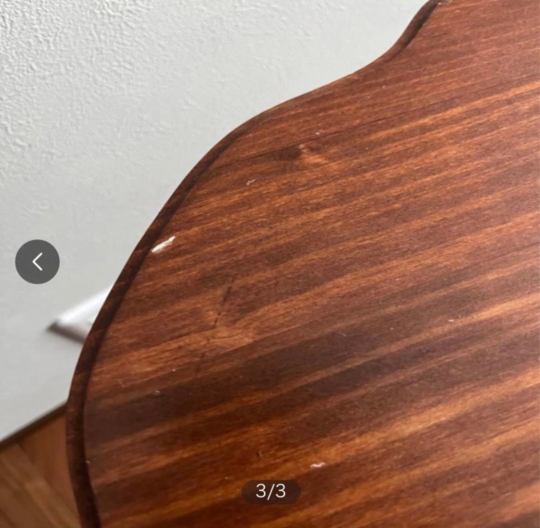 木製丸型サイドテーブル