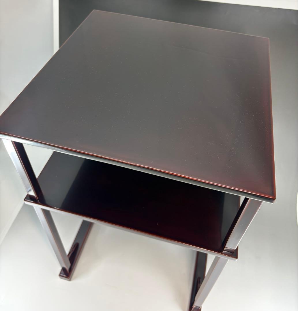 【茶道具】宗明造　溜塗　二重棚（共箱）　組立式 ★送料込★