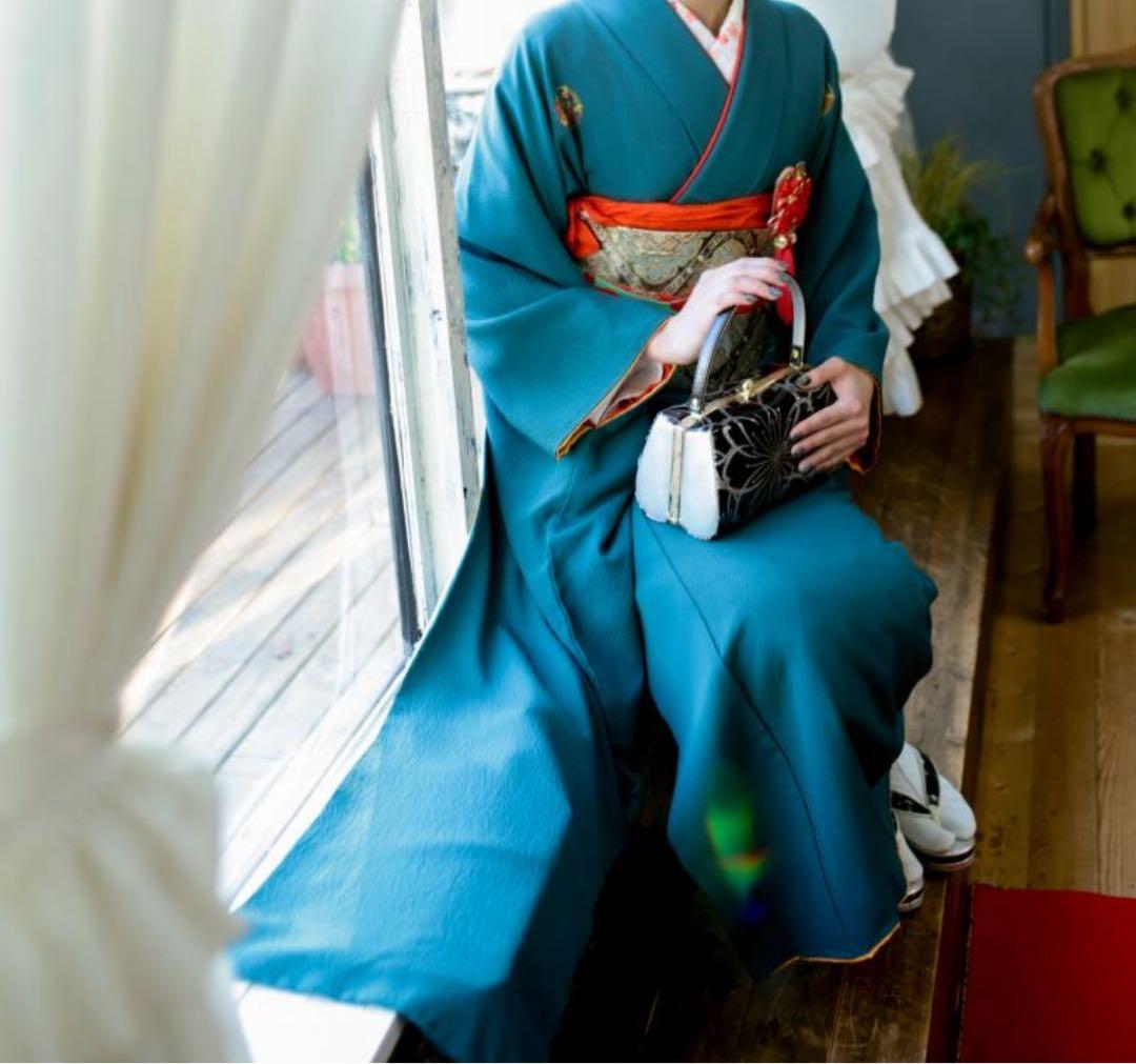 振袖フルセット、成人式、重ね衿、帯揚げ帯締め、伊達紋 正絹振袖フルセット　帯枕