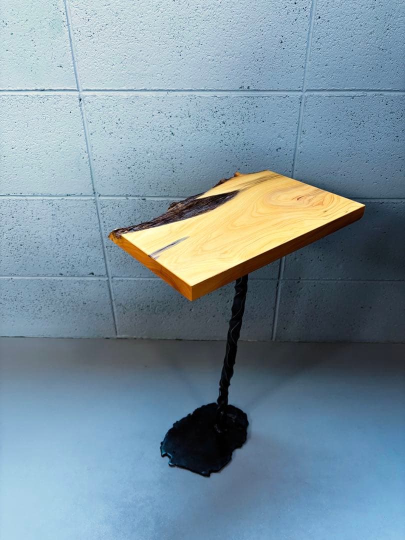 榧サイドテーブル一枚板無垢材自然木コーヒーテーブルナイトテーブル植物置き台盆栽