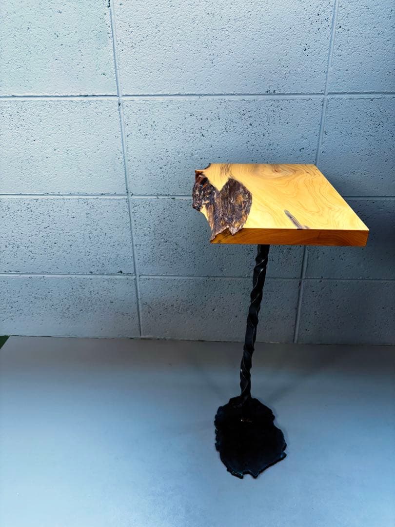 榧サイドテーブル一枚板無垢材自然木コーヒーテーブルナイトテーブル植物置き台盆栽