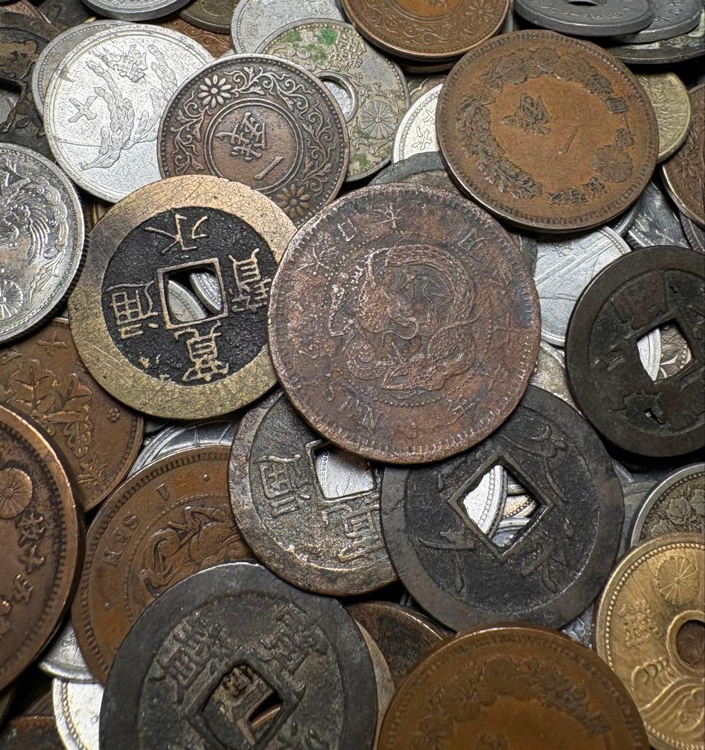 日本古銭1.5kg以上　【銀貨本物保証】　日本古銭まとめ売り　S1