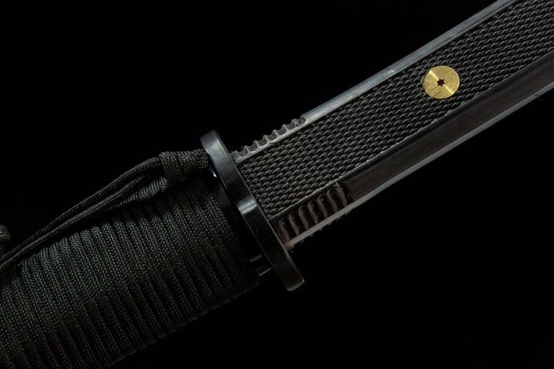 戦術刀 中金 古兵器 武具 刀装具 鋼刀 冷兵器 黒武者 護身工具 武士道