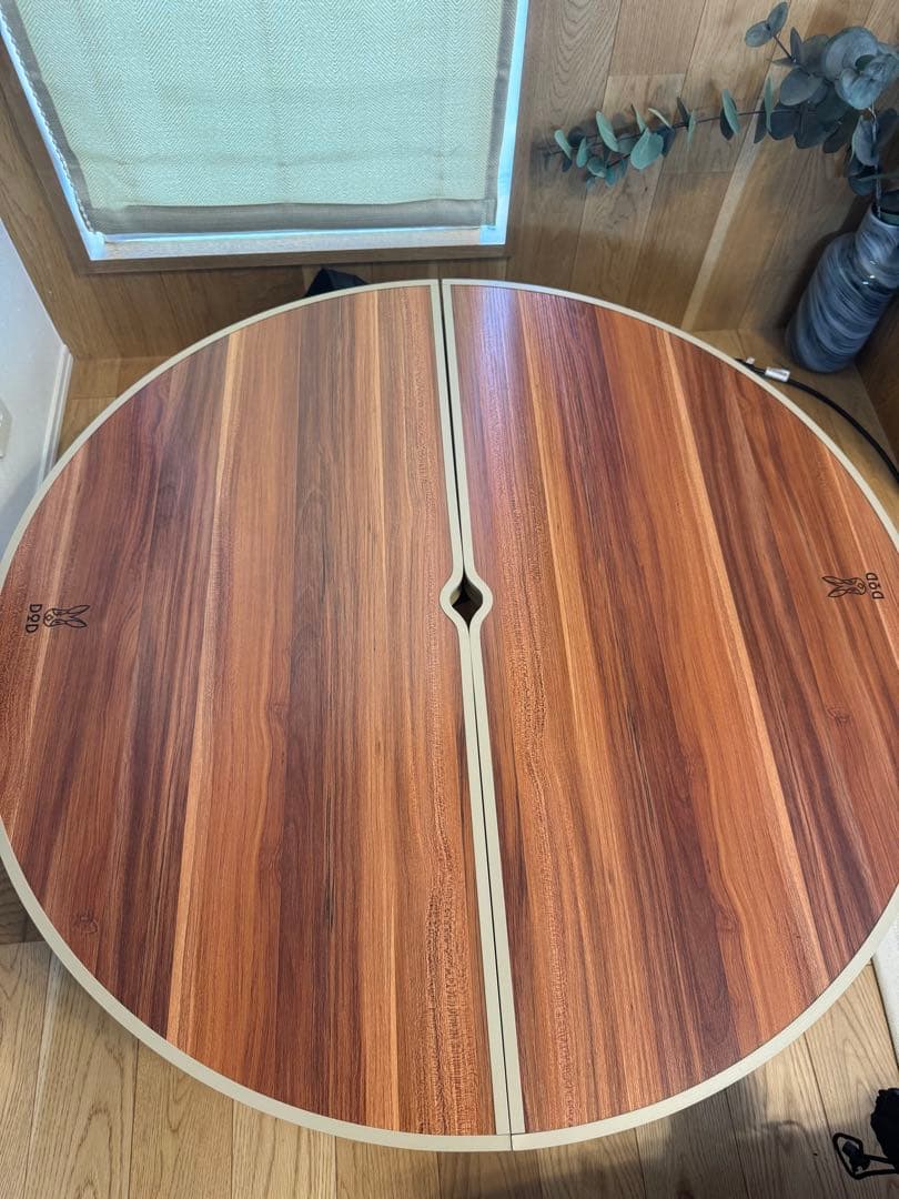 DODワンポールテントテーブルウッド調折りたたみTB6-487