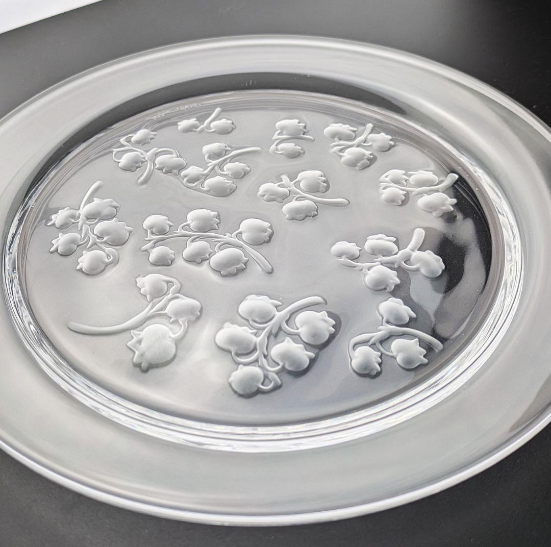 しゃたさん専用硝子にすずらんが遊ぶ★ラリック すずらん 21㎝ プレート 皿a