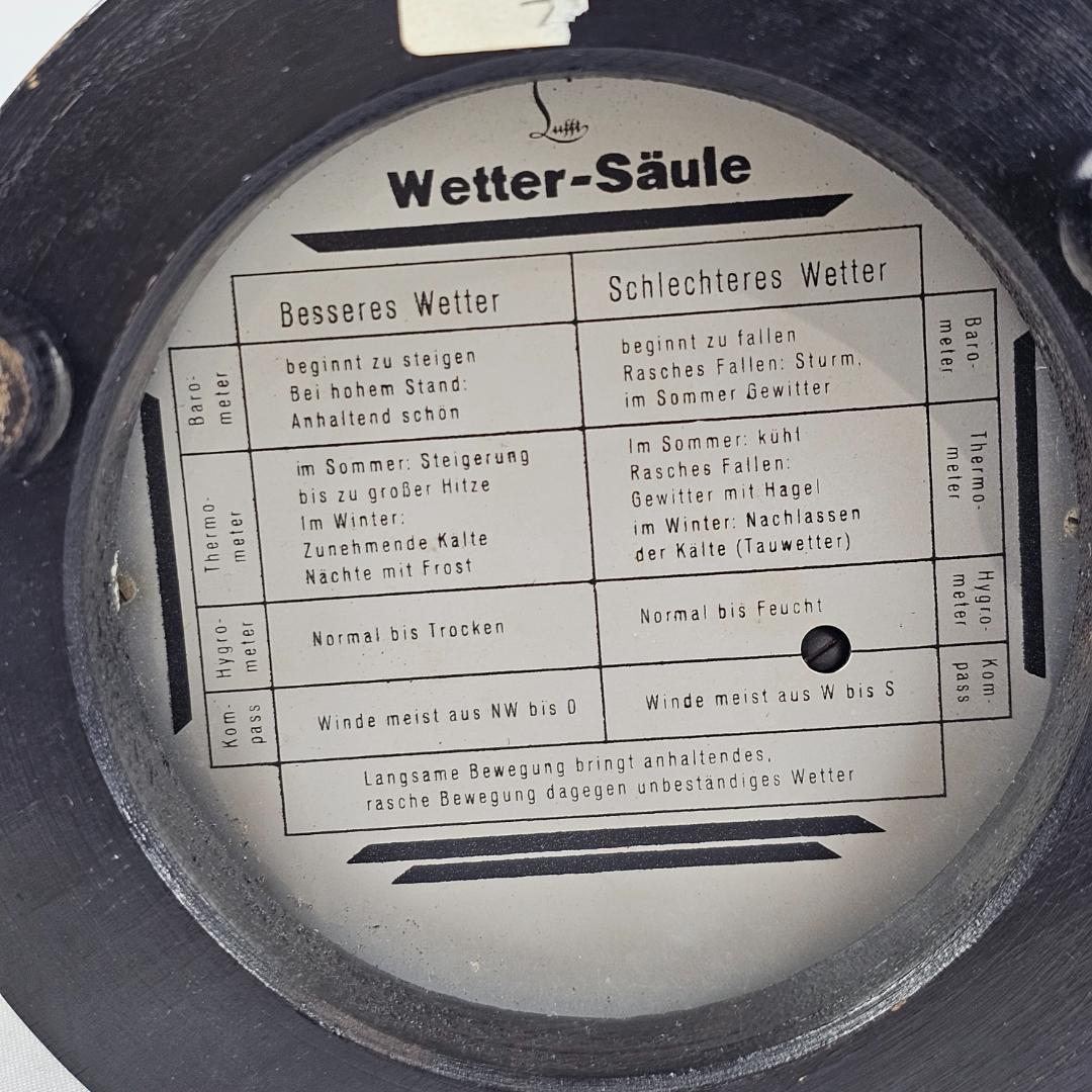 【超希少】ドイツ製 Lufft 卓上気象塔 温度 湿度 気圧計 磁石