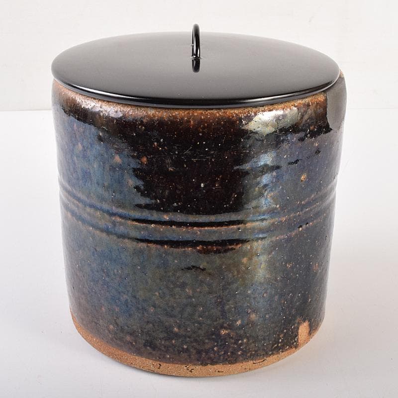 茶道具　古瀬戸　江戸初期　口禿手　一重口水指　澤田常安極め箱　M　R7571