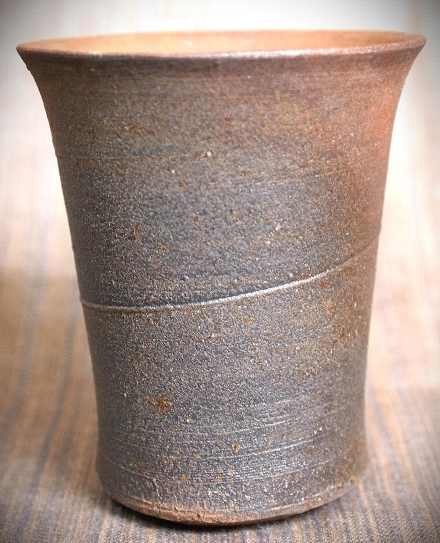 人気作家★中里隆★唐津南蛮麦酒器B★緋色