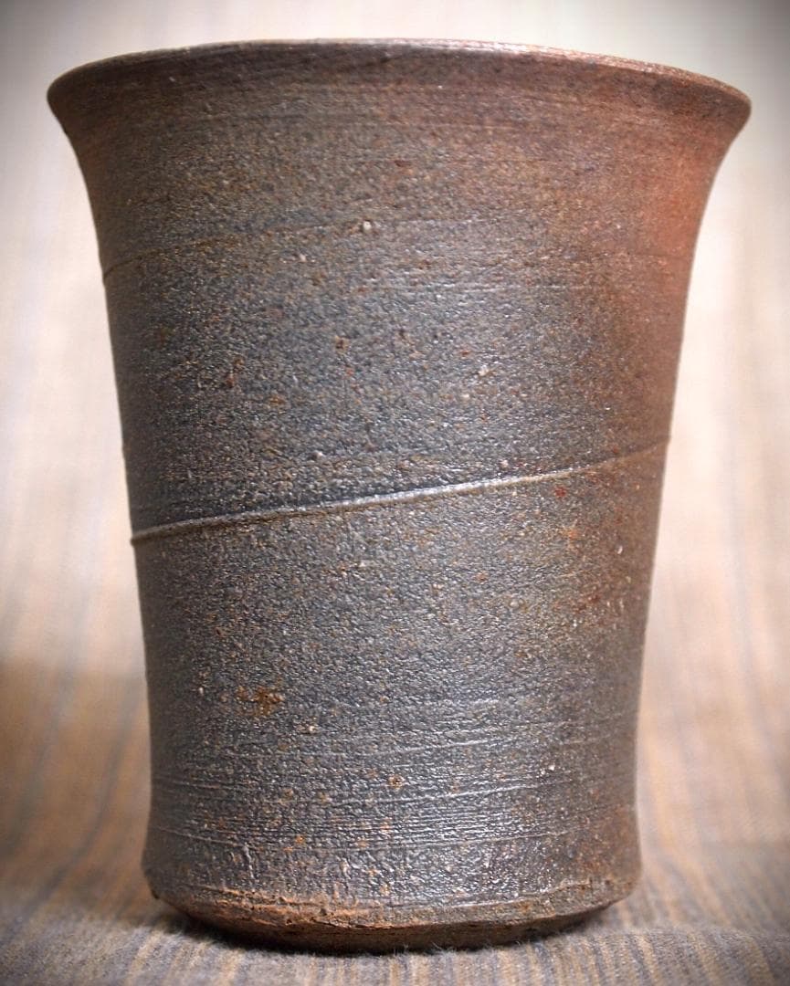 人気作家★中里隆★唐津南蛮麦酒器B★緋色