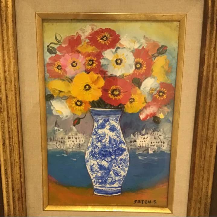 現代洋画家 清水じょうてん 6号アネモネ