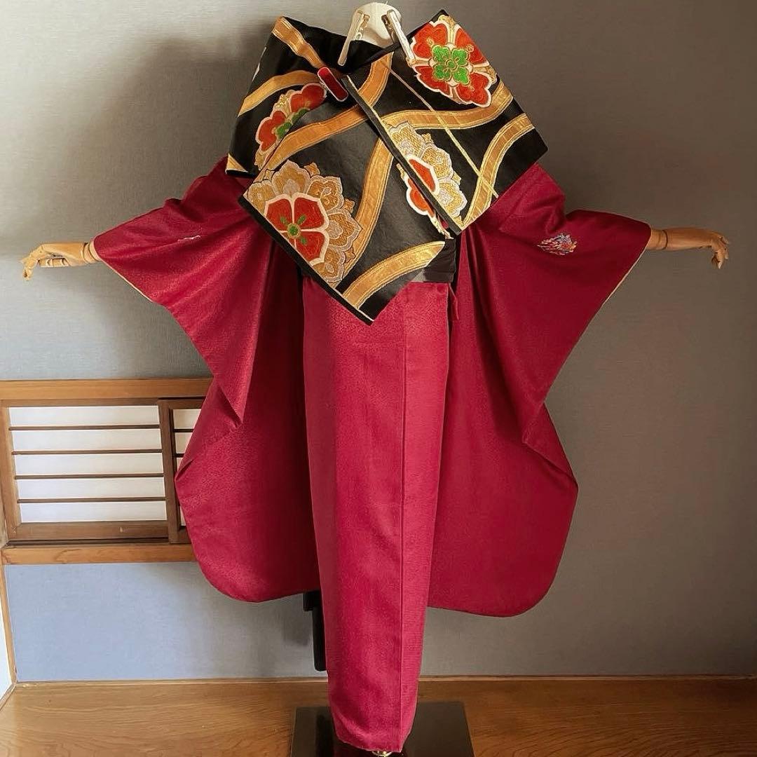 振袖フルセット　高身長　手染め無地　成人式振袖　振袖　裄丈70 ➕サイズ