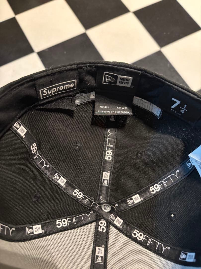 Supreme 59FIFTY ベースボールキャップ ブラック 7 1/4