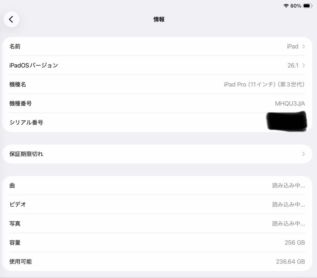 iPad pro 第三世代 11インチ 256GB M1