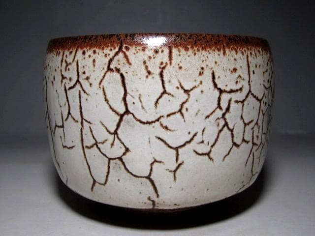 バーナード・リーチ　茶碗　斬新な景色の逸品　　　　　m161