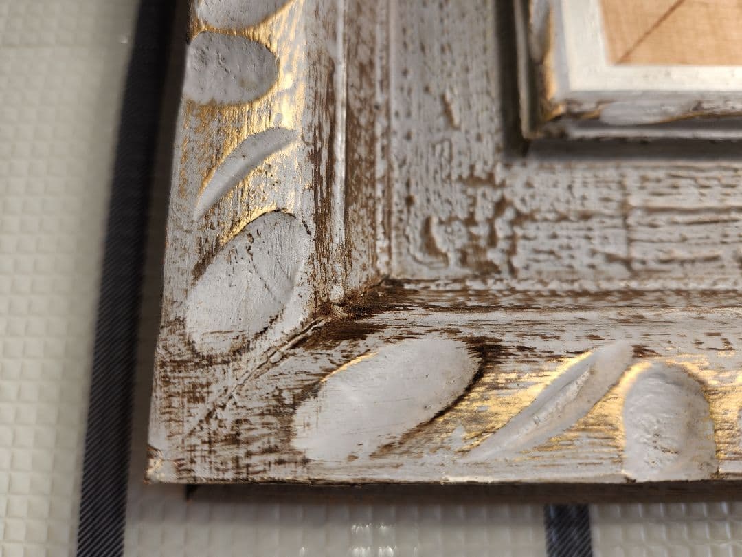 油彩額縁とフレームのセット　サイズ　P8　中古　レトロ