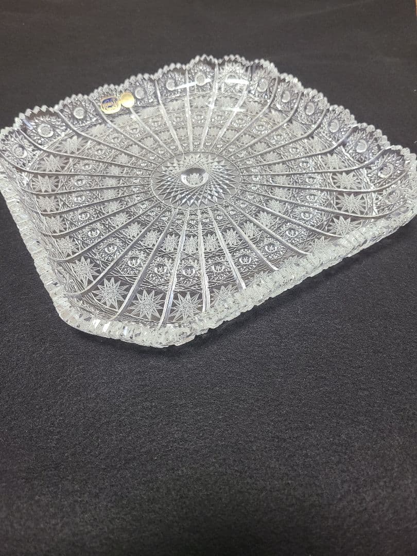 BOHEMIA Crystal 500pk 24%pbo　角皿プレート