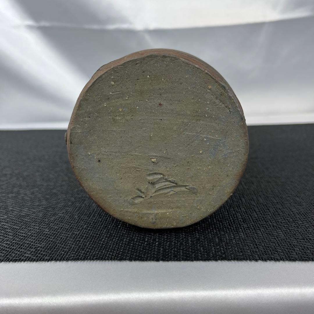 備前焼　花瓶耳付　窯元備前一⑪ 【美品】