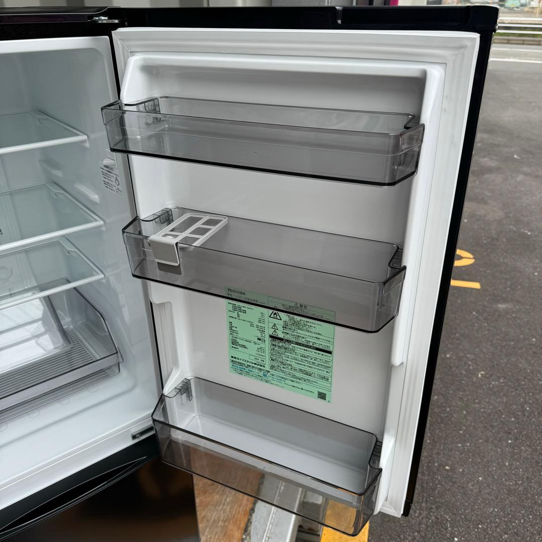C1107★2024年製★未使用に近い★東芝　冷蔵庫ブラック黒　一人暮らし洗濯機