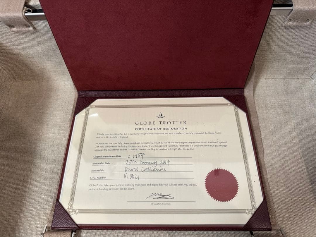 GLOBE-TROTTER ネイビー リメイク品（証明書付き）