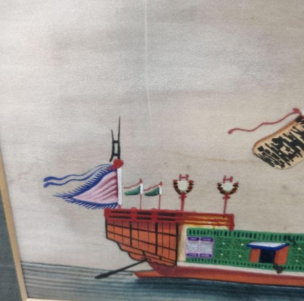 古画、さまざまな舟の肉筆画です。日本にはない表現が随所に見られます。３