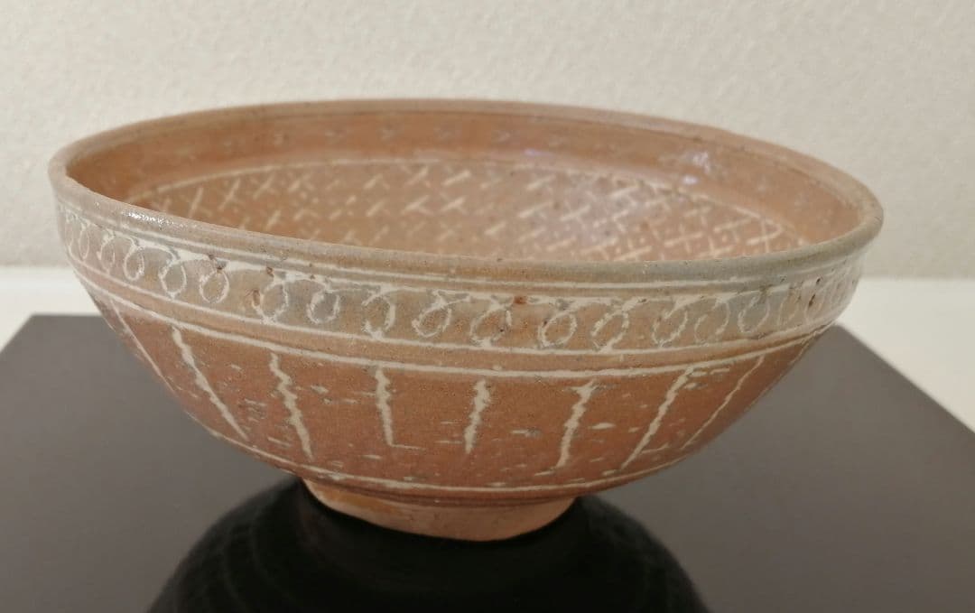 三島唐津　抹茶茶碗　茶碗　茶道具　抹茶碗　骨董　共箱