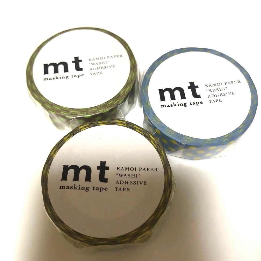 【原版品　希少レア】mt マスキングテープ　ドット　きりん　キウイ　アクア