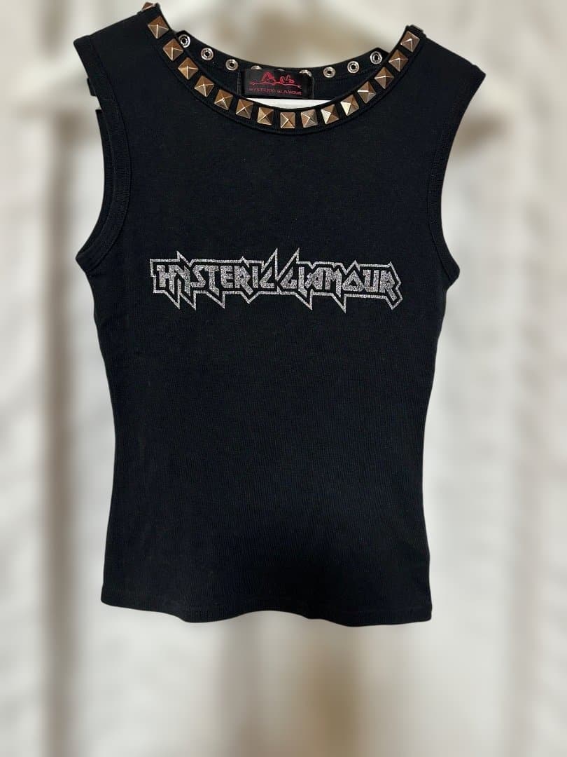 HYSTERIC GLAMOUR スタッズタンクトップ ブラック