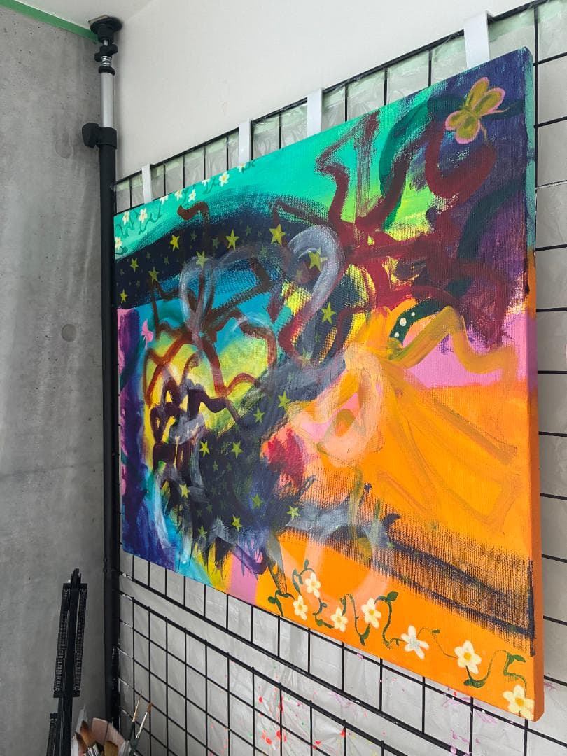 RENA F15サイズ 原画 絵 アート 抽象画 アクリル画 キャンバス