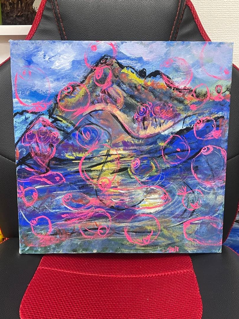 抽象画 風景 アクリル画