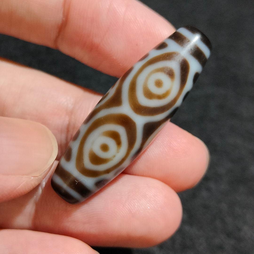 A17 珍しいマットな質感　龍眼天珠（オスとメス）2点セット　天然石　天珠　風水