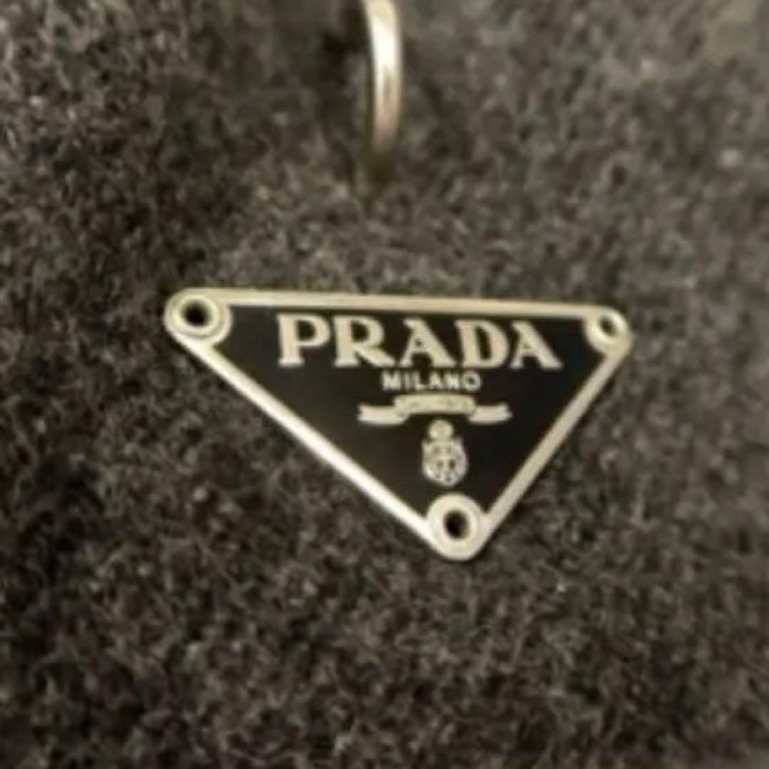 ♥*】様 超美品　PRADA プラダ　三角ロゴ　ウール カーフ レザー 本革　ハ