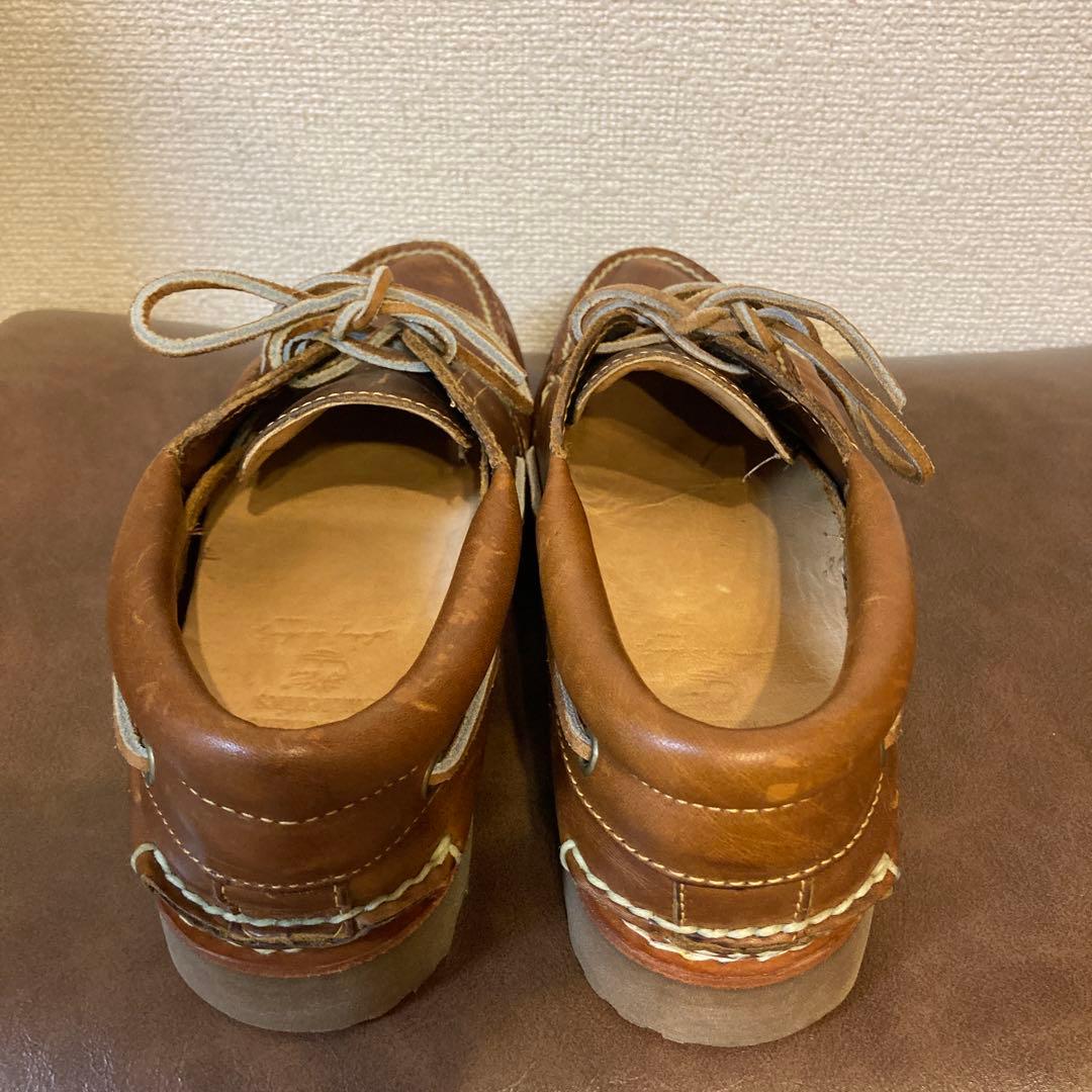 ティンバーランド ブラウンレザー デッキシューズ ローファータイプ