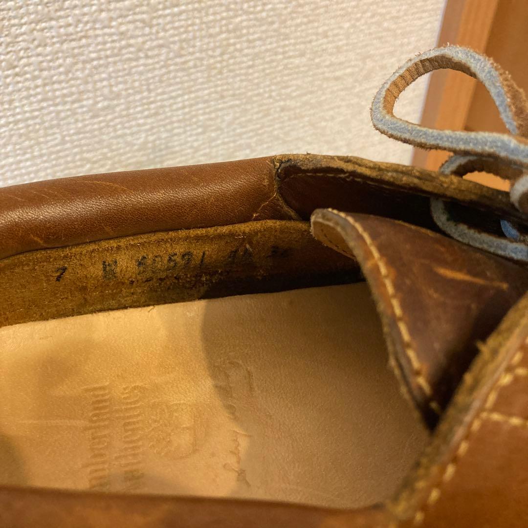 ティンバーランド ブラウンレザー デッキシューズ ローファータイプ