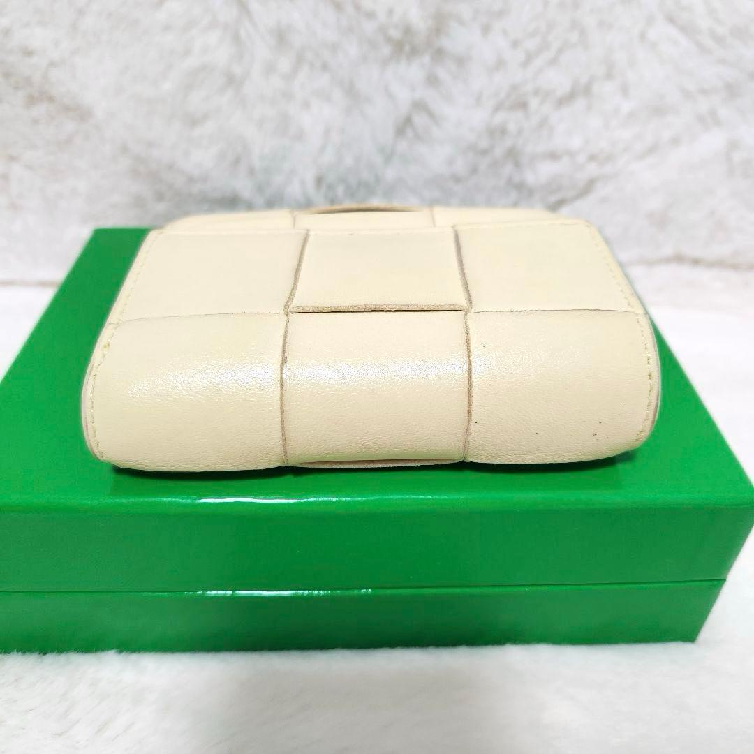 ✨美品　RFID搭載✨ボッテガ　三つ折り　カセット　パステルカラー　イエロー