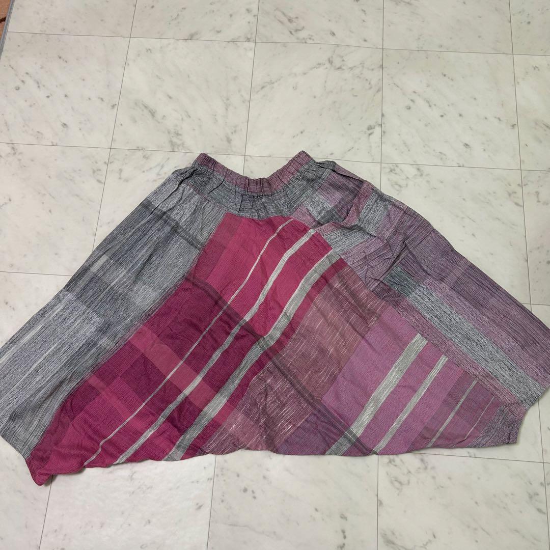 美品　タマキニイメ　サルエルパンツ　タルンパンツ　ピンク　コットン