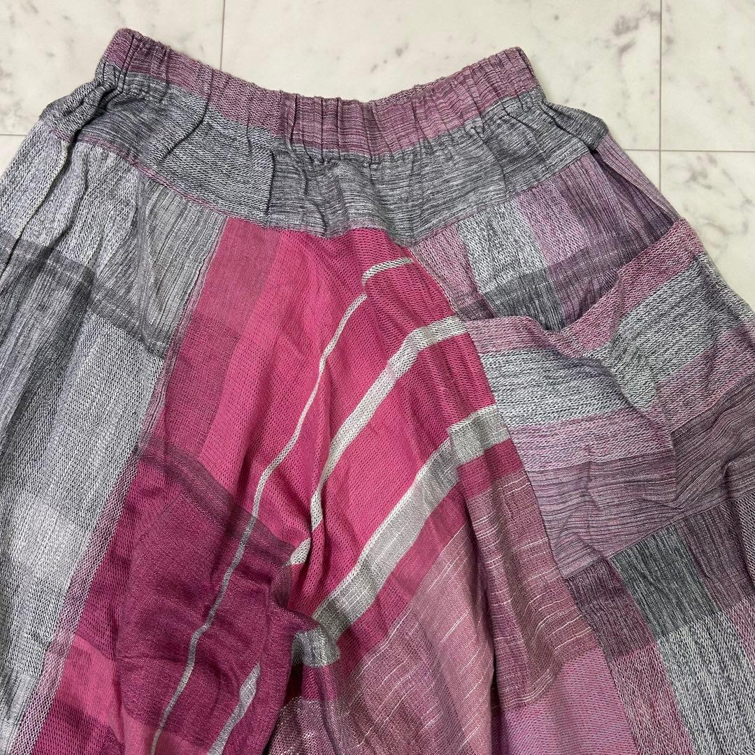 美品　タマキニイメ　サルエルパンツ　タルンパンツ　ピンク　コットン