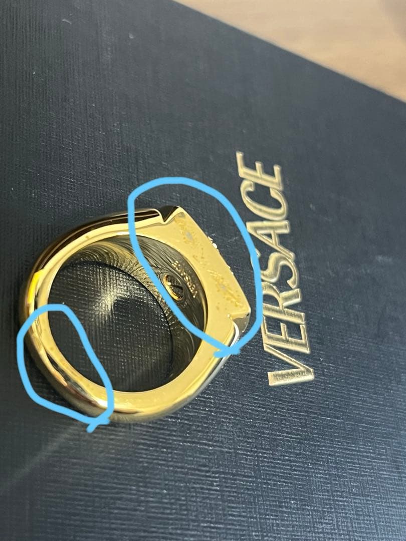 未使用　VERSACE ゴールドリング　訳あり　17号