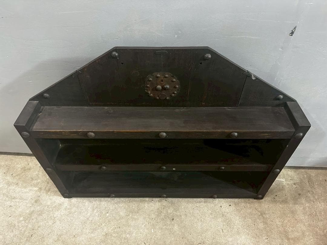 蕎麦猪口入れ棚 壁掛け棚 飾棚 飾り棚 棚 古道具 古道具 RW785