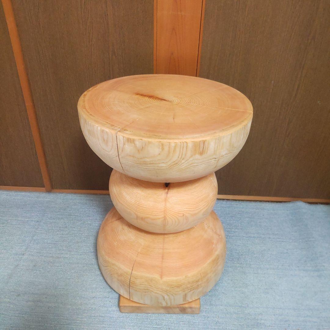 トントン拍子さん専用檜丸太椅子 スツール