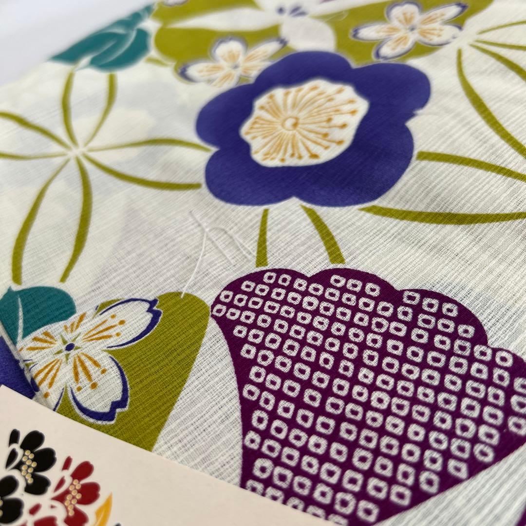 浴衣ラスト1点【未使用品】✭和遊日✭《綿麻》TL サイズ✭着物丈 170 裄70