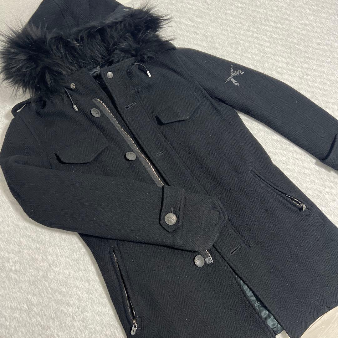 【美品】roar オールスワロ　コート　フードファー付