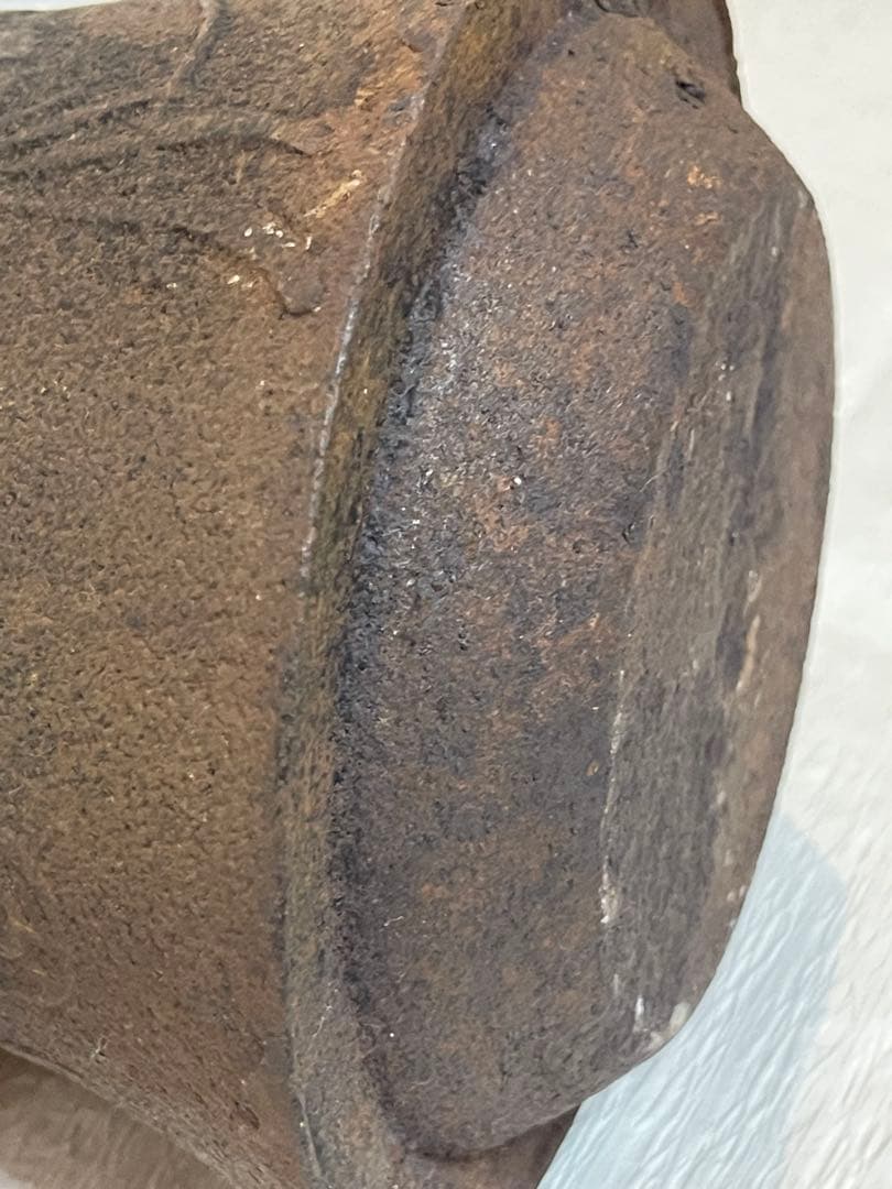 南部鉄器　鉄瓶　鉄製浮彫り鉄瓶　アンティーク　時代物122