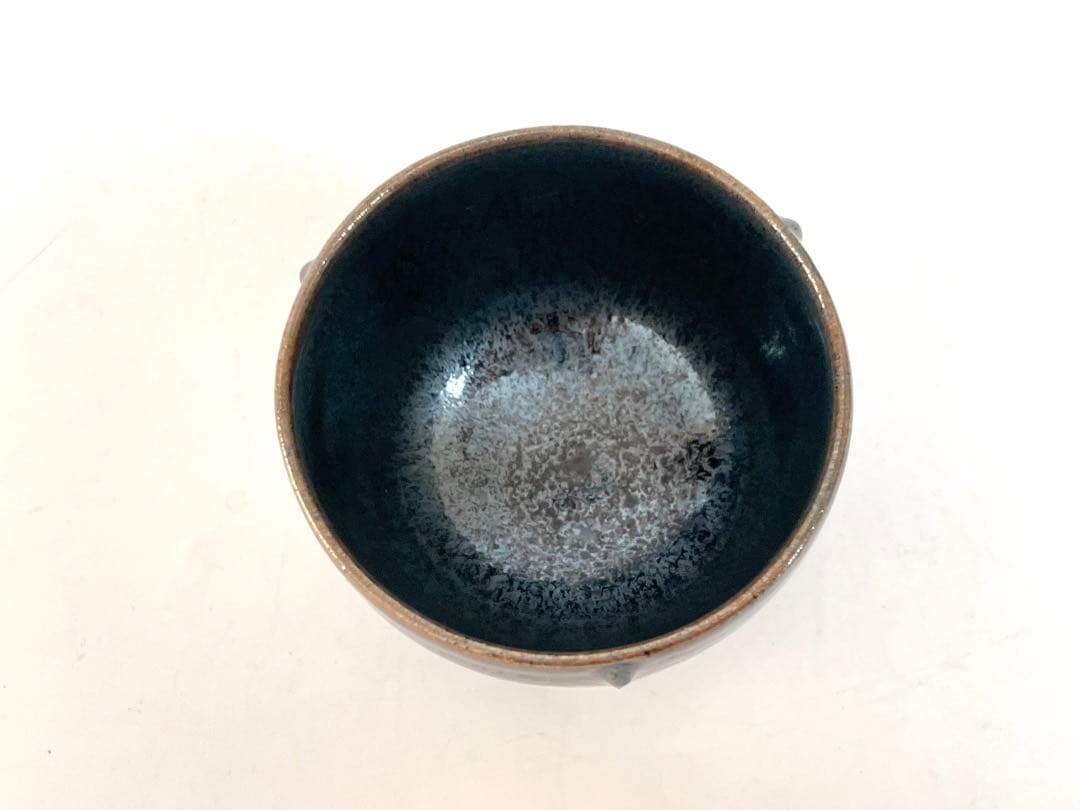 陶芸家　鎌田幸二　銀漿天目　堆線　酒盃　酒器　ぐい呑　猪口　共箱　師　清水卯一