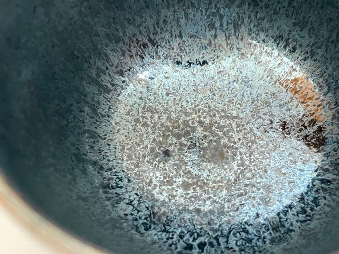 陶芸家　鎌田幸二　銀漿天目　堆線　酒盃　酒器　ぐい呑　猪口　共箱　師　清水卯一