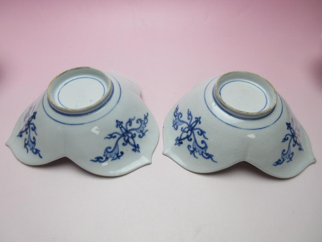 大聖寺伊万里 柿右衛門写し 色絵 龍紋 花形 中鉢 向付 5客 70916