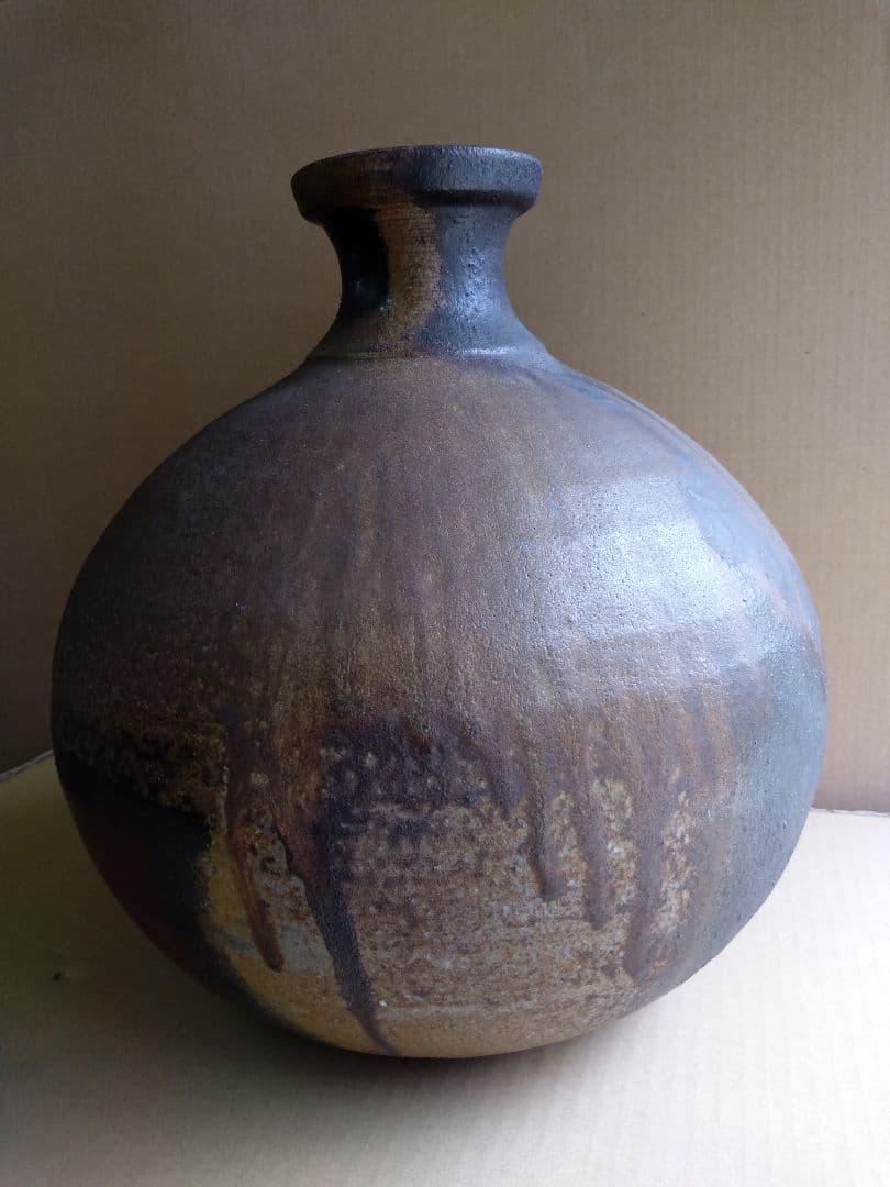 茶道具　期間限定特価　備前焼　壺（南燦窯）花入