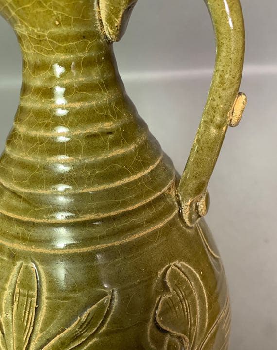 中国 緑釉水注　f9210312