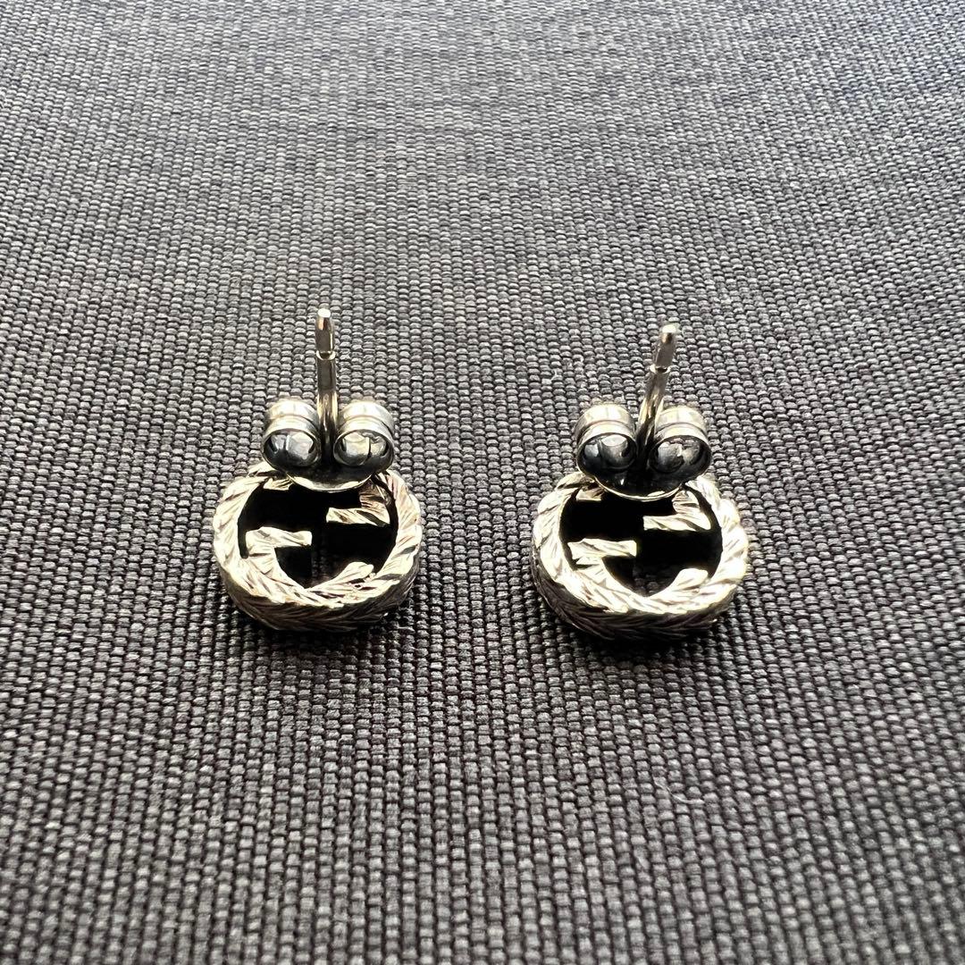 美品✨グッチ インターロッキング アラベスク ピアス 両耳 シルバー 925