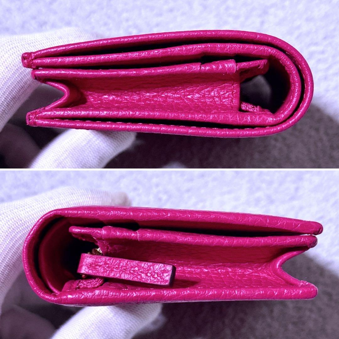 【未使用】GUCCI 折り財布 プチマーモント GG ゴールド金具 小銭入れ