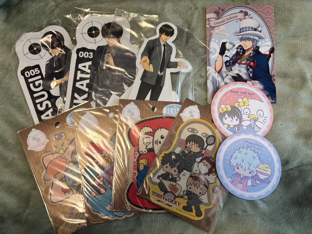 銀魂　缶バッジ、アクキー、ポストカード、ステッカー、メモ帳